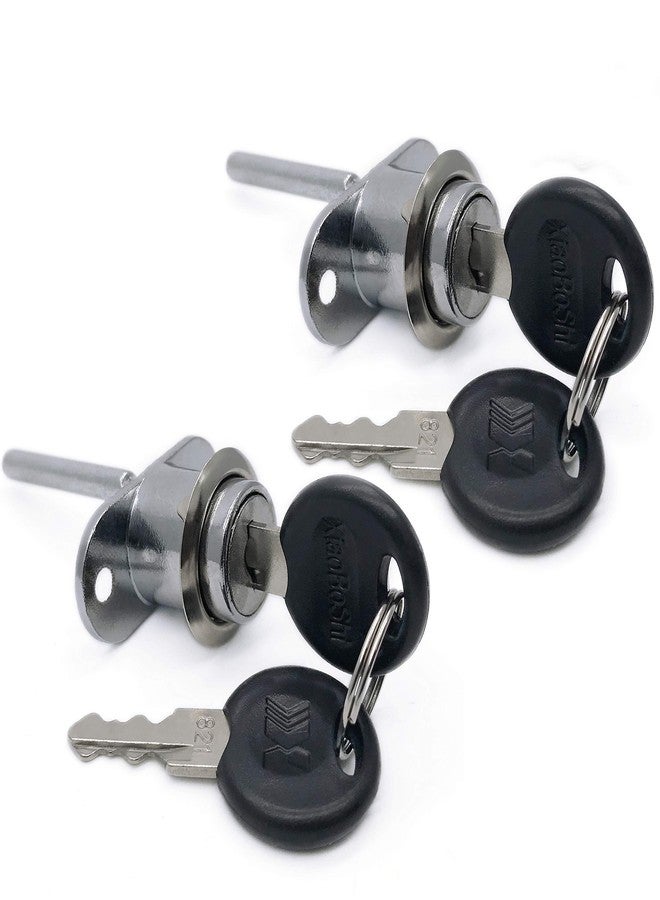 NGe 19mm Drawer Lock, 3/4” Cylinder Diameter Computer Desk Triple Lock, with Keys (Keyed Different), 2Pcs - Image 1
