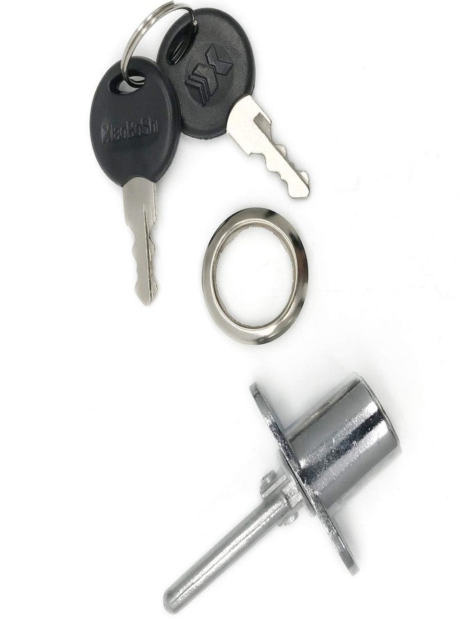 NGe 19mm Drawer Lock, 3/4” Cylinder Diameter Computer Desk Triple Lock, with Keys (Keyed Different), 2Pcs - Image 4