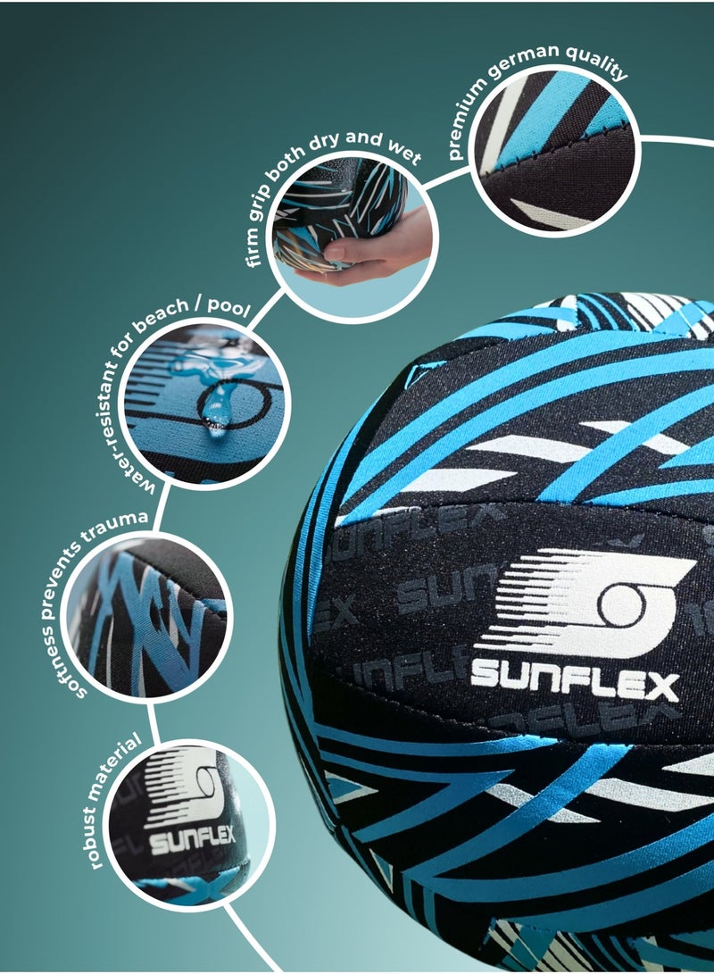 صنفليكس كرة الشاطئ والمرح صن فليكس مقاس 3 أكشن برو | كرة ناعمة من النيوبرين للعب الخارجي والمائي - Image 5