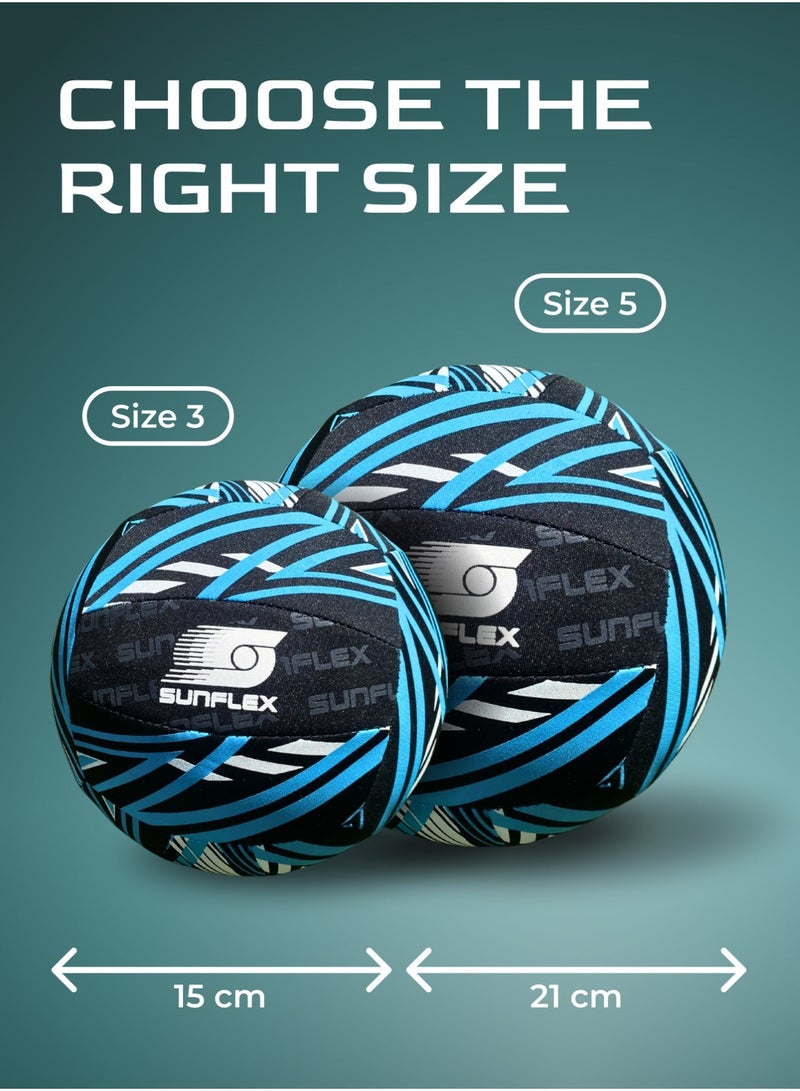 صنفليكس كرة الشاطئ والمرح صن فليكس مقاس 3 أكشن برو | كرة ناعمة من النيوبرين للعب الخارجي والمائي - Image 4