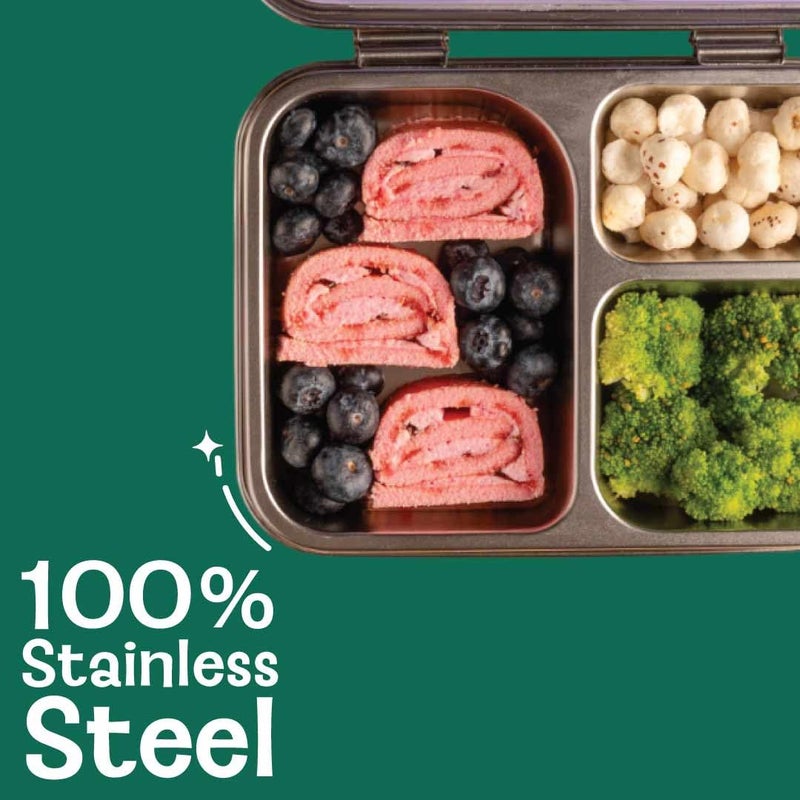 BASIL Lunch Box Combo -Lunch Box & Waterbottle| Stainless Steel Tiffin Box for Kids | Leak Proof Lunch Box |Stainless Steel Sipper Bottle for Kids-Red Adventure - Image 2