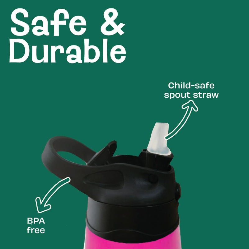 BASIL Lunch Box Combo -Lunch Box & Waterbottle| Stainless Steel Tiffin Box for Kids | Leak Proof Lunch Box |Stainless Steel Sipper Bottle for Kids-Red Adventure - Image 3