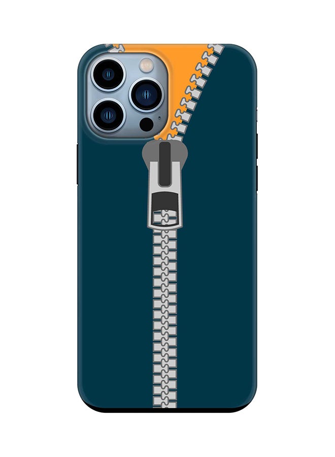 Stylizedd Tough Pro Series Case for iPhone 15 Pro Max Dual Layer Hybrid PC TPU Customized Mobile Cover Matte Finish Phone Case - Zipper - Image 1