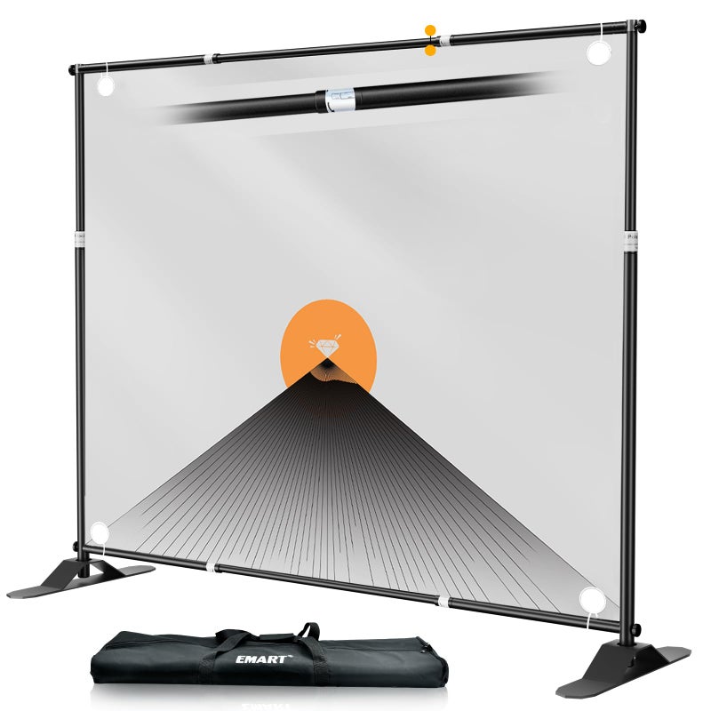 EMART 10x10 ft Heavy Duty Banner Backdrop Stand Kit Adjustable Frame for Step and Repeat Backdrops Ideal for Photography Trade Shows and Photo Booths - Image 2
