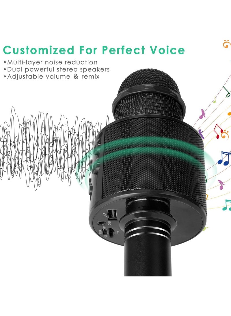 Generic - Advanced Multifunctional Wireless Bluetooth Portable Karaoke Singing Microphone Speaker - Image 1