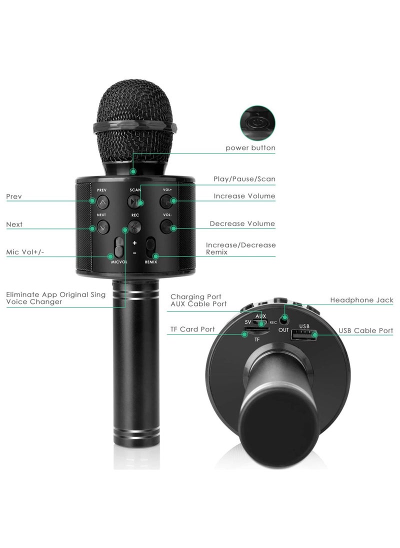 Generic - Advanced Multifunctional Wireless Bluetooth Portable Karaoke Singing Microphone Speaker - Image 1