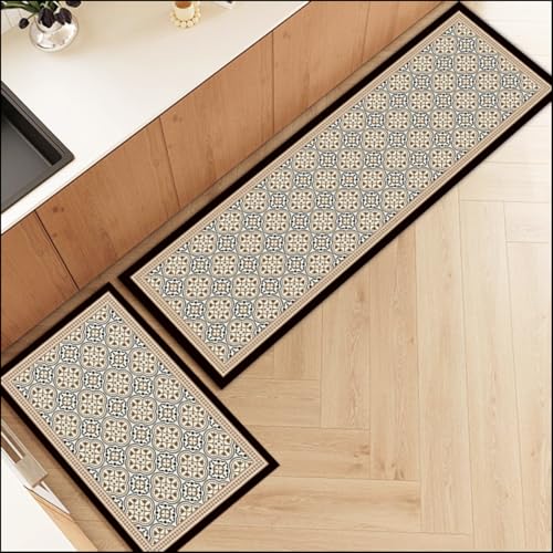 Roslen Kitchen Mat for Floor Anti Slip, 2 Piece Non Slip Kitchen Mats for Floor, Comfort Standing Runner Rug Carpets, Anti Skid Memory Foam Standing Mats for Kitchen, Office, Sink and Laundry - Image 5
