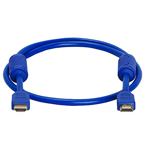 Cmple - HDMI Cable 3FT High Speed HDTV Ultra-HD (UHD) 3D, 4K @60Hz, 18Gbps 28AWG HDMI Cord Audio Return 3 Feet Blue - Image 2