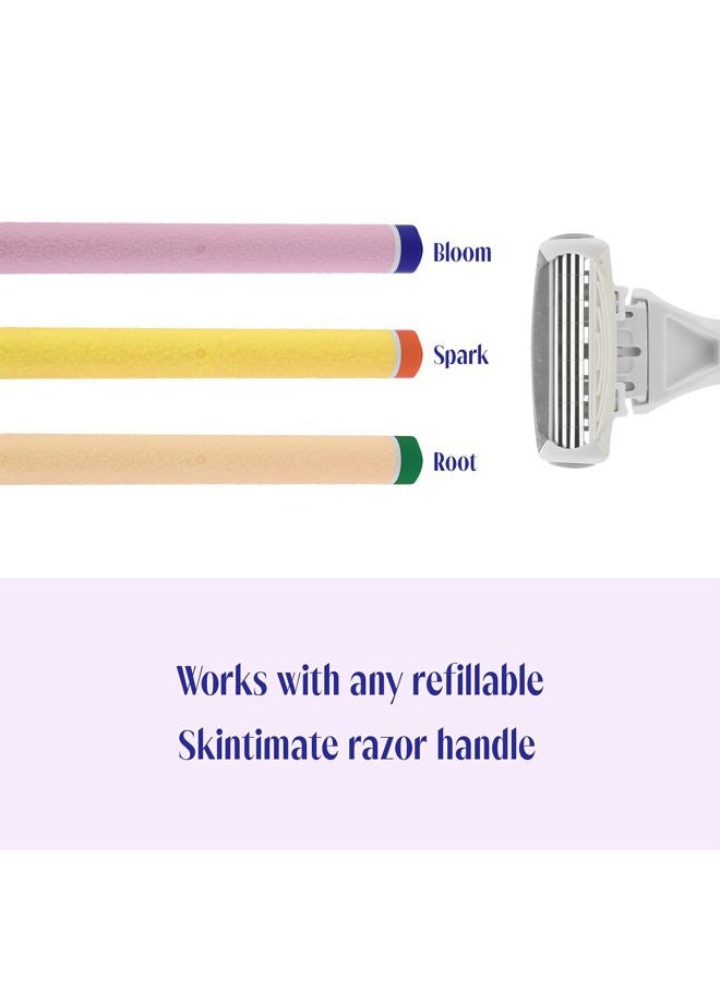 Skintimate 4-Blade Razor Refill Cartridges with Aloe and Vitamin E, 12 Count - Image 3