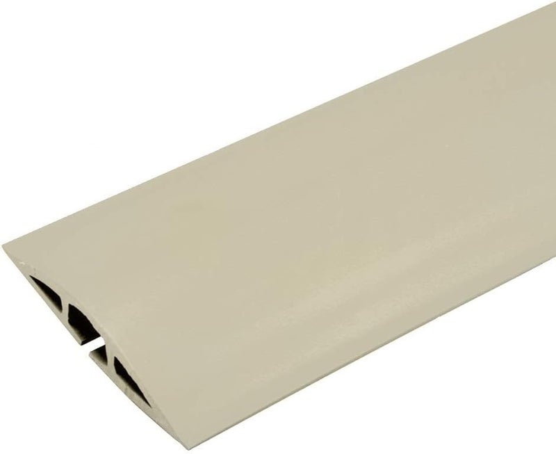 Wiremold C2G Floor Cord Management Kit - Ivory Rubber Cable Cover and Concealer, 5 Feet - Image 1