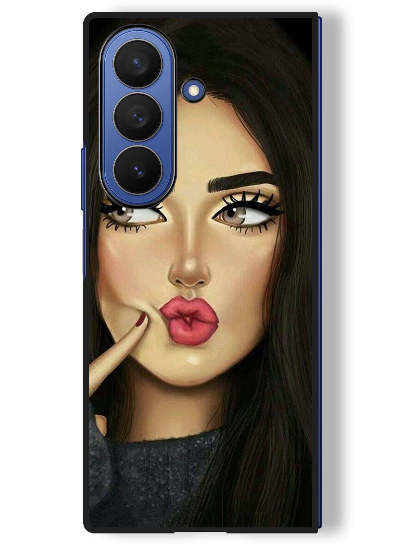 Theodor Case Compatible with Samsung Galaxy Z Fold 7 - 8 Inch Protection Shockproof Bumper Cover Cute Girl - Image 1