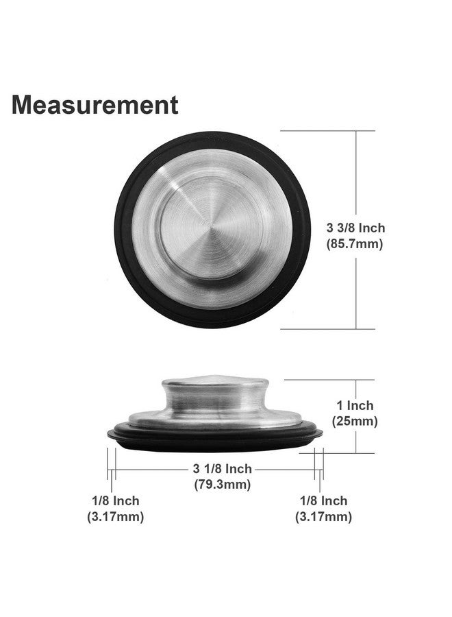 Hilltop Products 3 3/8 inch (8.57 cm) - Kitchen Sink Stopper Stainless Steel Garbage Disposal Plug Fits Standard Kitchen Drain Size of 3 1/2 inch (3.5") Diameter - Image 2