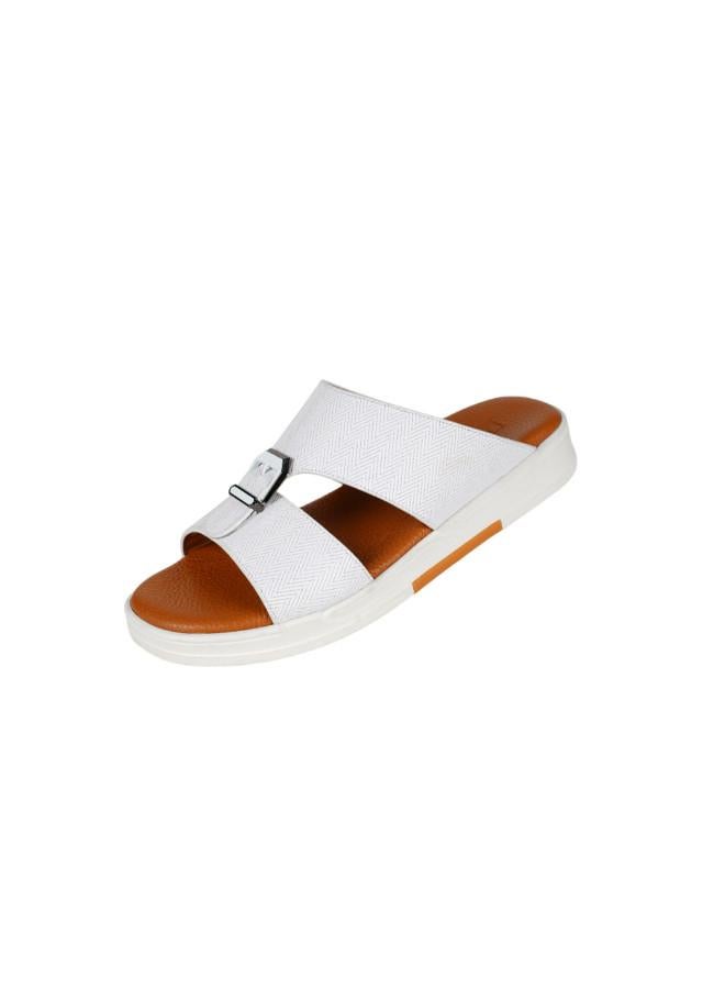 barjeel uno 008-3659 Barjeel Uno Mens Arabic Sandals MSA124 White  - Image 1