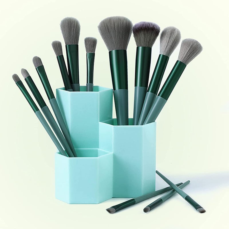 Calyrex 13 Pcs Makeup Brushes Foundation Brushes Professional Cosmetic Brushes Set Premium Synthetic Brushes with Plush Bag for Foundation Face Powder Blush Eye Shadow Lip Gloss - Image 1