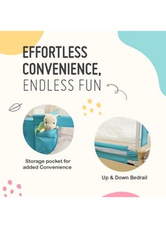 Safe-O-Kid ® Barricade Designer Bed Rail Guard With 1 Year Warranty, Blue (6Ft/183Cm), Pack Of 1  - Image 5