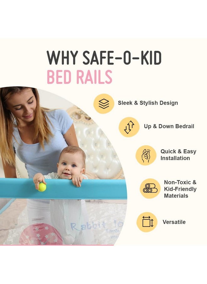 Safe-O-Kid - ® Barricade Designer Bed Rail Guard With 1 Year Warranty, Blue (6Ft/183Cm), Pack Of 1 - Image 1