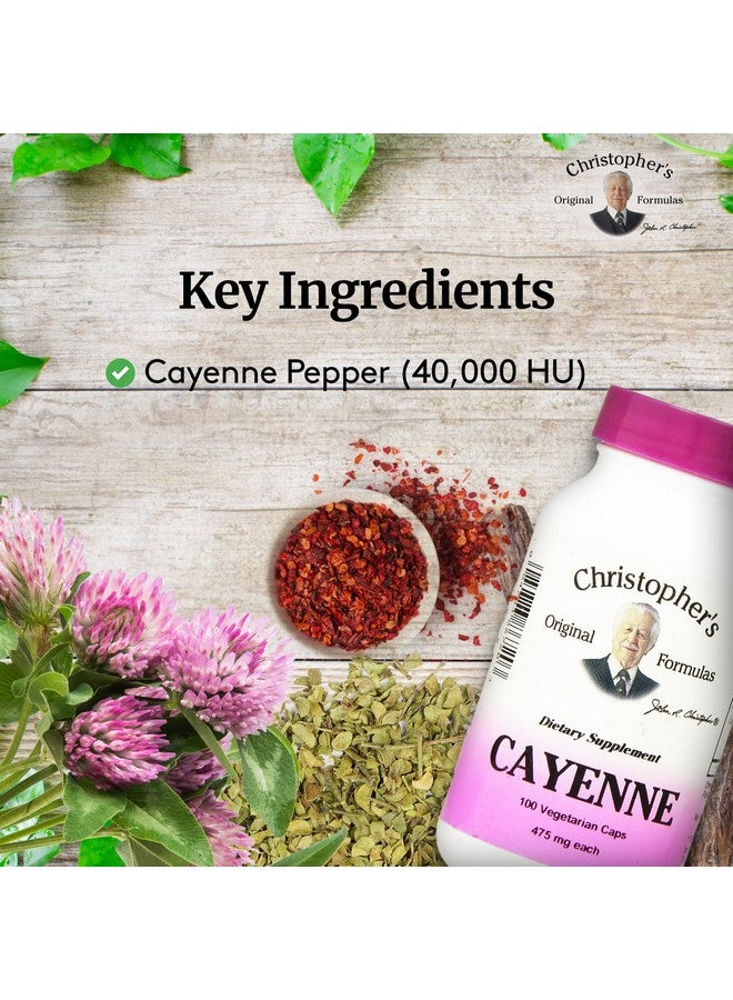 Christopher's Original Formulas Cayenne Formula, Natural Herbal Supplement, 100 Caps - Image 3