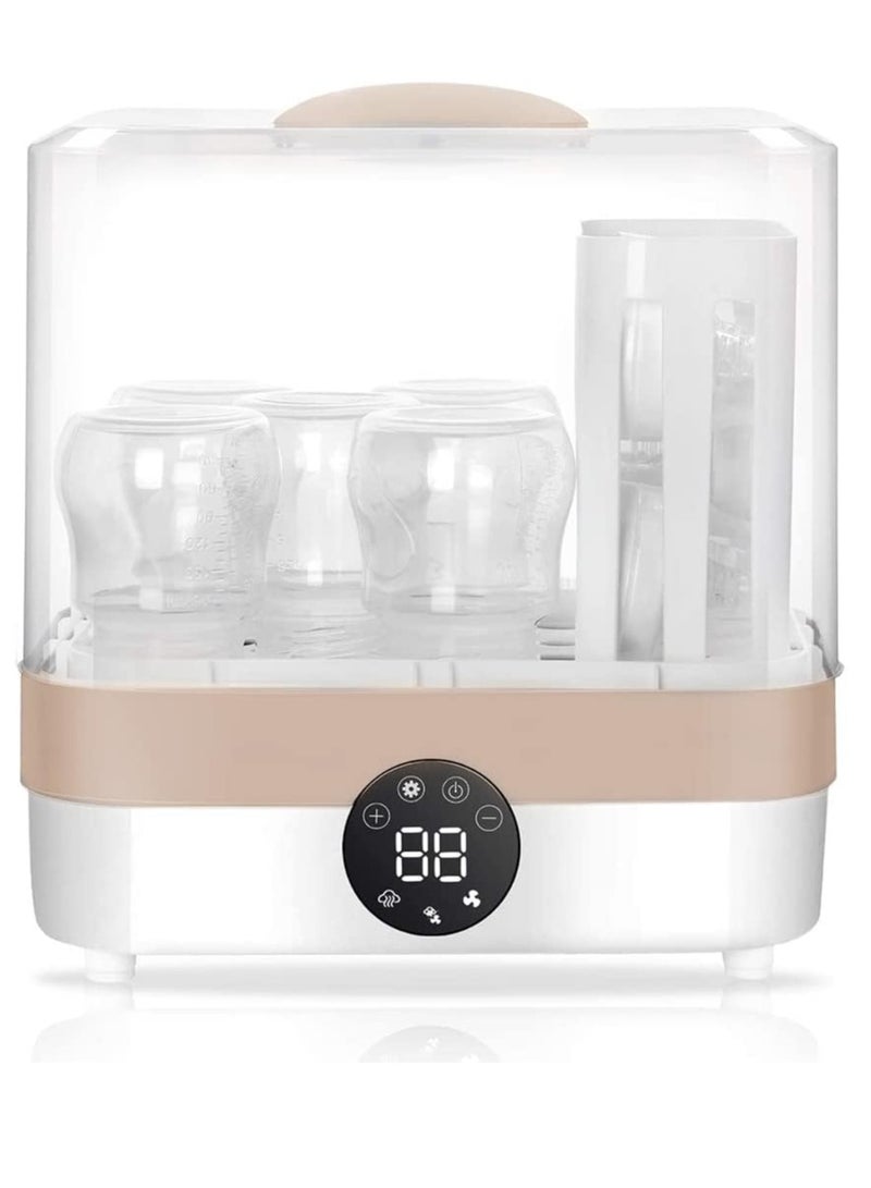 WENTCCION Baby Bottle Sterilizer, Electric Steam Steriliser Dryer, Electric Steam Bottle Sanitizer Clean, Large Capacity Holds 6 Bottles, LED Display - Image 1