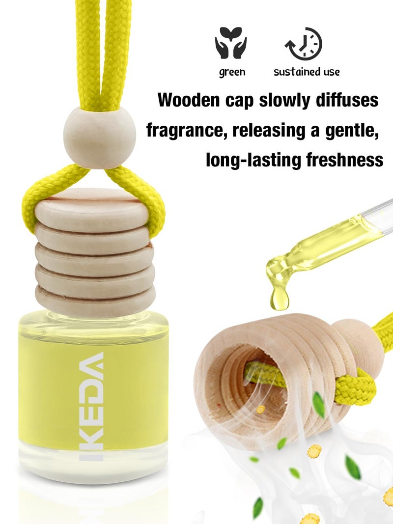 Ikeda Car Air Freshener: Hanging Car Smell Air Freshener | 10ml Hanging Car Perfume | Long Lasting Fragrance | Strong Scents Diffuser for Auto Home (Pineapple|Circular) - Image 3