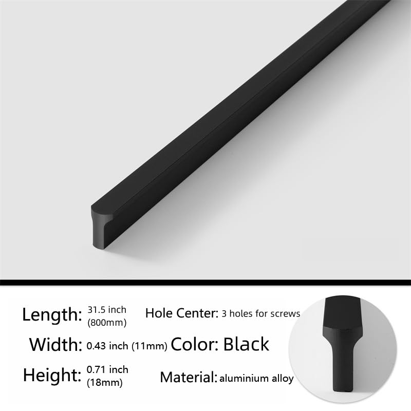 Shozafia 5 Pack Black Cabinet Pulls Kitchen Hardware Handles for Dresser Drawers T Shape Cabinet Hardware 315 inchBlack - Image 3