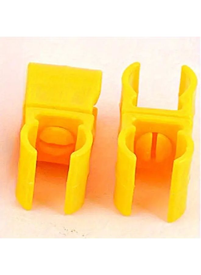 4pcs Heavy Duty PE Plastic Sign Pole Clamps Adjustable Metal Clips For Goalposts Field Markings Sports Equipment Yellow Black - Image 3
