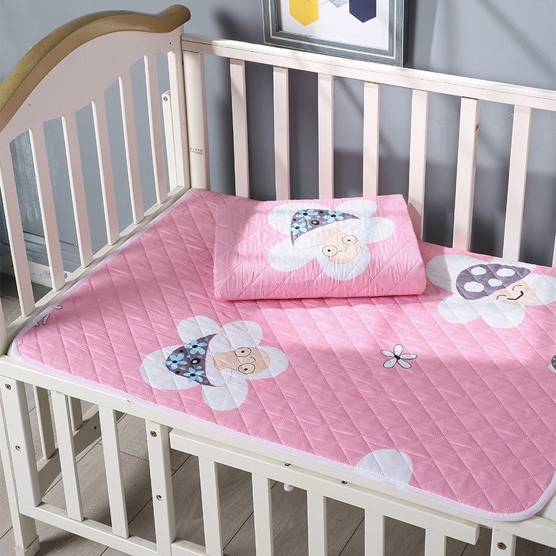 Waterproof Baby Urine Pad 70*90cm Breathable Mushroom flowers