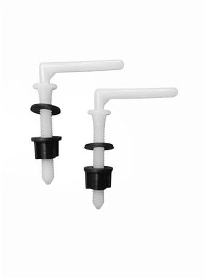 BEUWFEL Toilet Seat L Type Screw Hinges for Modern Commode | Western Toilet Commode Parry Type Clamp Box | Universal Toilet Seat Clamp Hinges (Pair) - Image 1