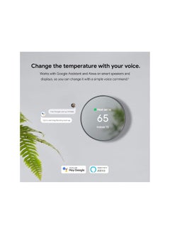 Google Nest 4Th Gen Programmable Smart Wi-Fi Thermostat For Home Ga02083Us – Fog  - Image 2