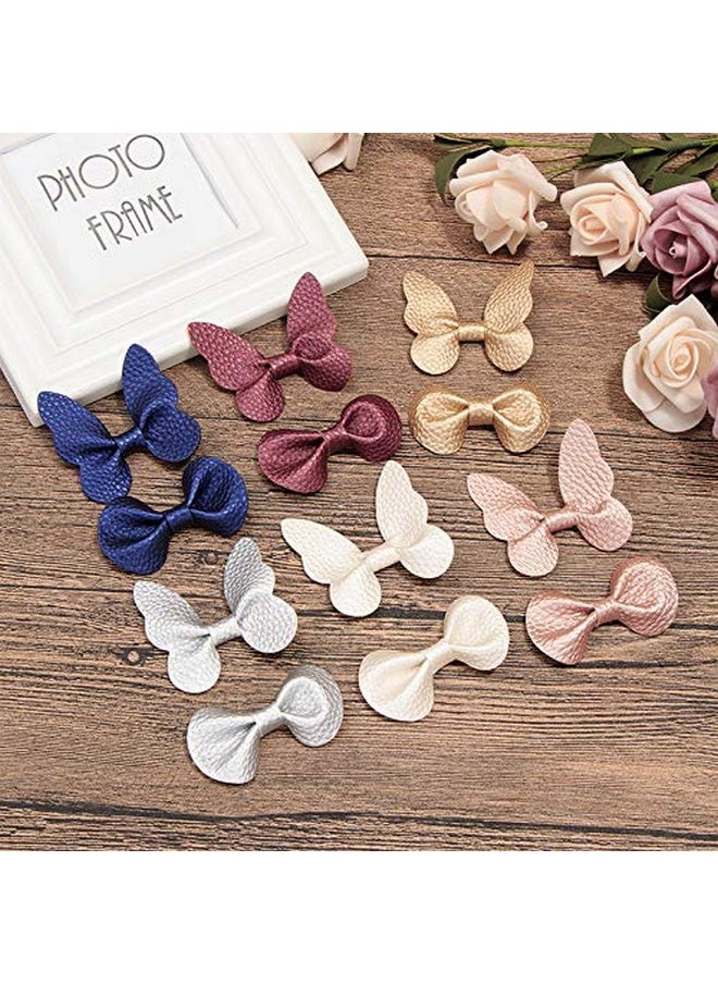 Liasun 6Pcs/Set Butterfly Hair Clips Soft Wave Grain Pu With Alligator Clips Barrettes Hair Accessories For Baby Girls Kids Children Women(Butterfly Hair Clips)  - Image 5