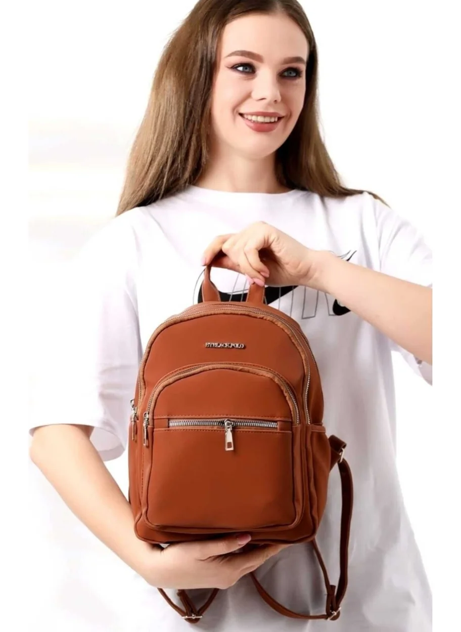 Tezzgelsin Unisex Waterproof Satin Artificial Leather Daily Use Backpack