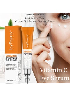 JoyPretty Vitamin C Brightening Eye Serum, Lighten Anti Aging Eye Serum Reduces Wrinkles Fine Lines Brightening Serum For Women, Remove For Dark Circles Puffiness Under Eye Bags Fine Line Crow's Feet, 20ML  - Image 4