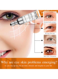 JoyPretty Vitamin C Brightening Eye Serum, Lighten Anti Aging Eye Serum Reduces Wrinkles Fine Lines Brightening Serum For Women, Remove For Dark Circles Puffiness Under Eye Bags Fine Line Crow's Feet, 20ML  - Image 5
