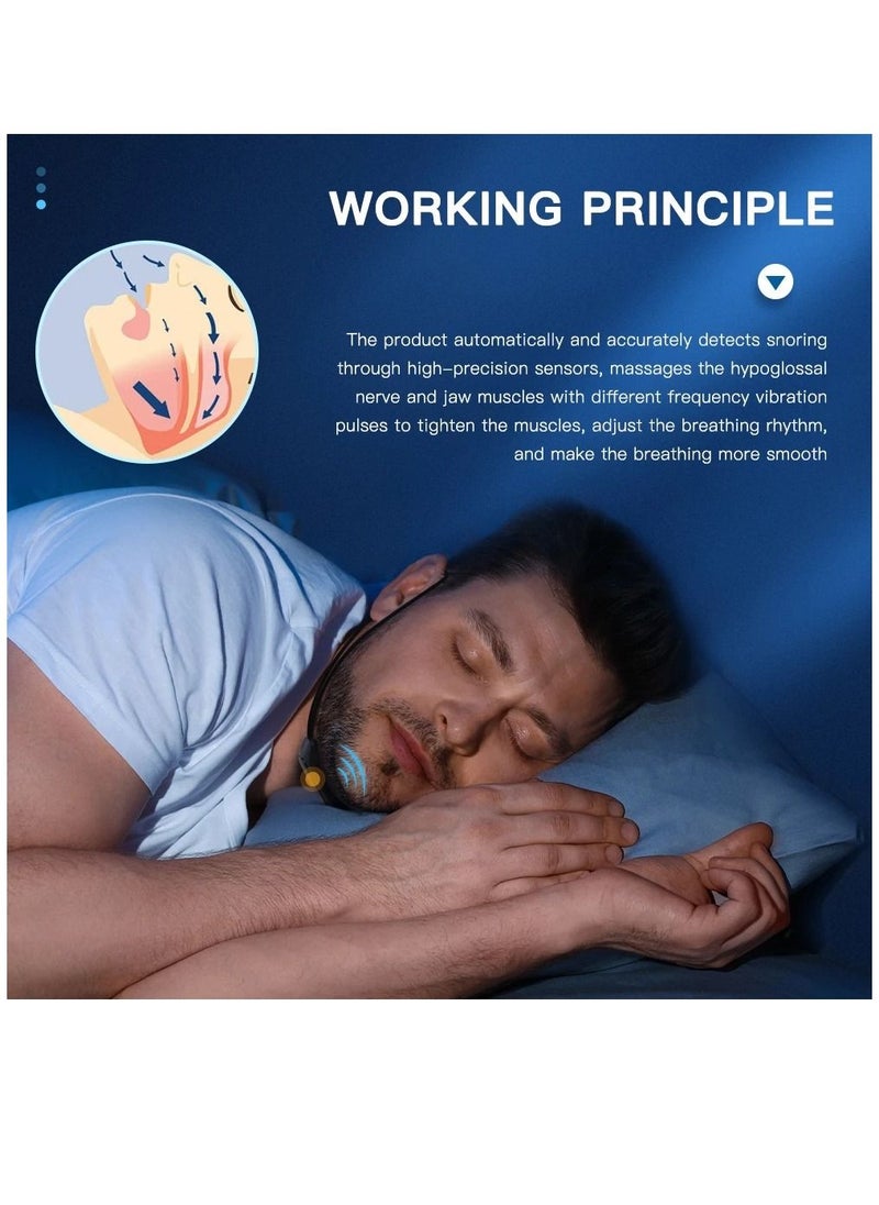 ماركة غير محددة - جهاز SleepPro Smart EMS لمكافحة الشخير ، جهاز EMS ذكي لمكافحة الشخير ، جهاز SleepRex الذكي لمكافحة الشخير ، جهاز EMS ذكي لمكافحة الشخير للنوم المريح (قطعة واحدة وسماعات أذن) - Image 1