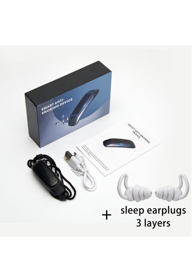 ماركة غير محددة - جهاز SleepPro Smart EMS لمكافحة الشخير ، جهاز EMS ذكي لمكافحة الشخير ، جهاز SleepRex الذكي لمكافحة الشخير ، جهاز EMS ذكي لمكافحة الشخير للنوم المريح (قطعة واحدة وسماعات أذن) - Image 1