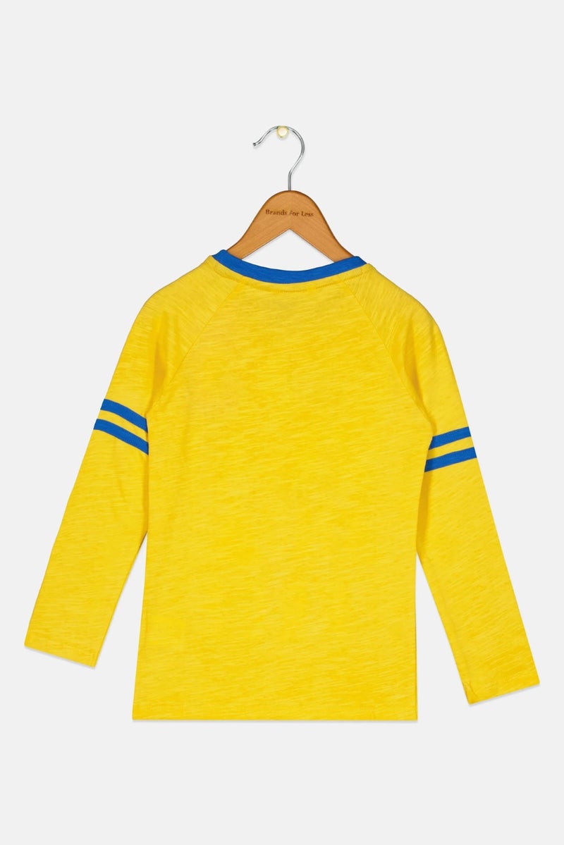 Hamleys Kids Boy Long Sleeve Graphic Print T-Shirt, Yellow - Image 3