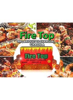 ALSAQER Fire Top BBQ Charcoal Sticks With Hole-10 KG | Barbeque Hexa Shape Stick Hole Charcoal  - Image 3