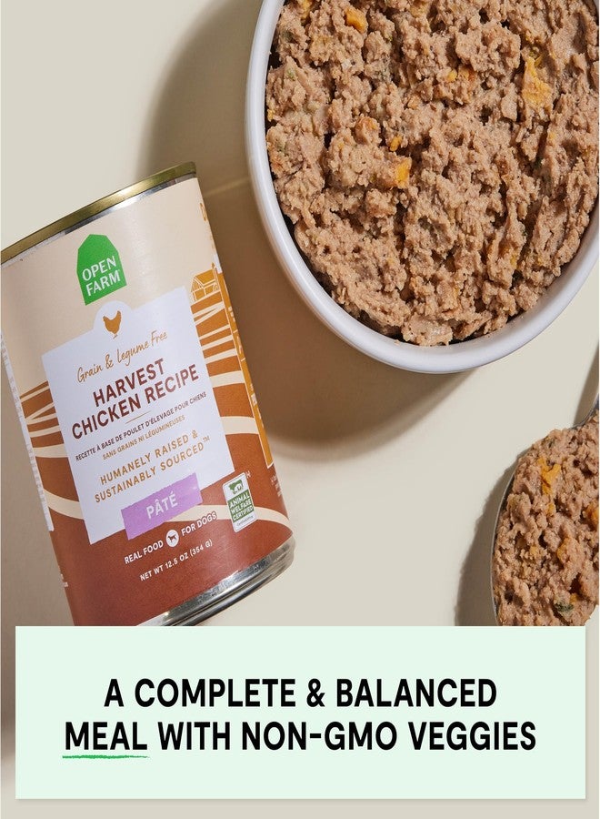Open Farm طعام الكلاب المعلب من أوبن فارم، باتيه لتغذية كاملة ومتوازنة، خالٍ من الحبوب والبقوليات، وصفة دجاج هارفست، علب 12.5 أونصة (عبوة من 12 علبة) - Image 4