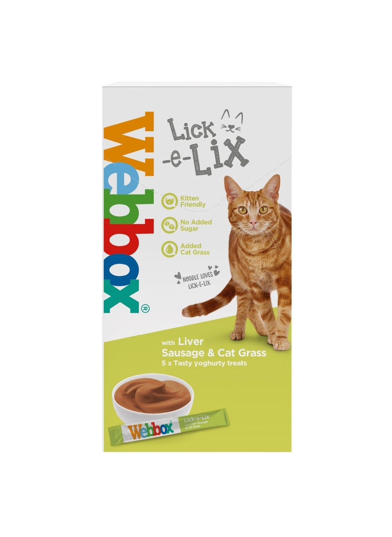 Webbox Lick-E-Lix Liver Sausage And Cat Grass 75g 