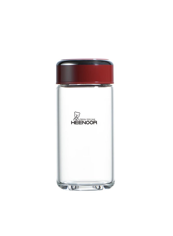 Heenoor Single-layer Glass Cup For Home And Office, Water Cup For Women, Stylish Portable Tea Cup Xn-9056 Red 360ml - Image 4