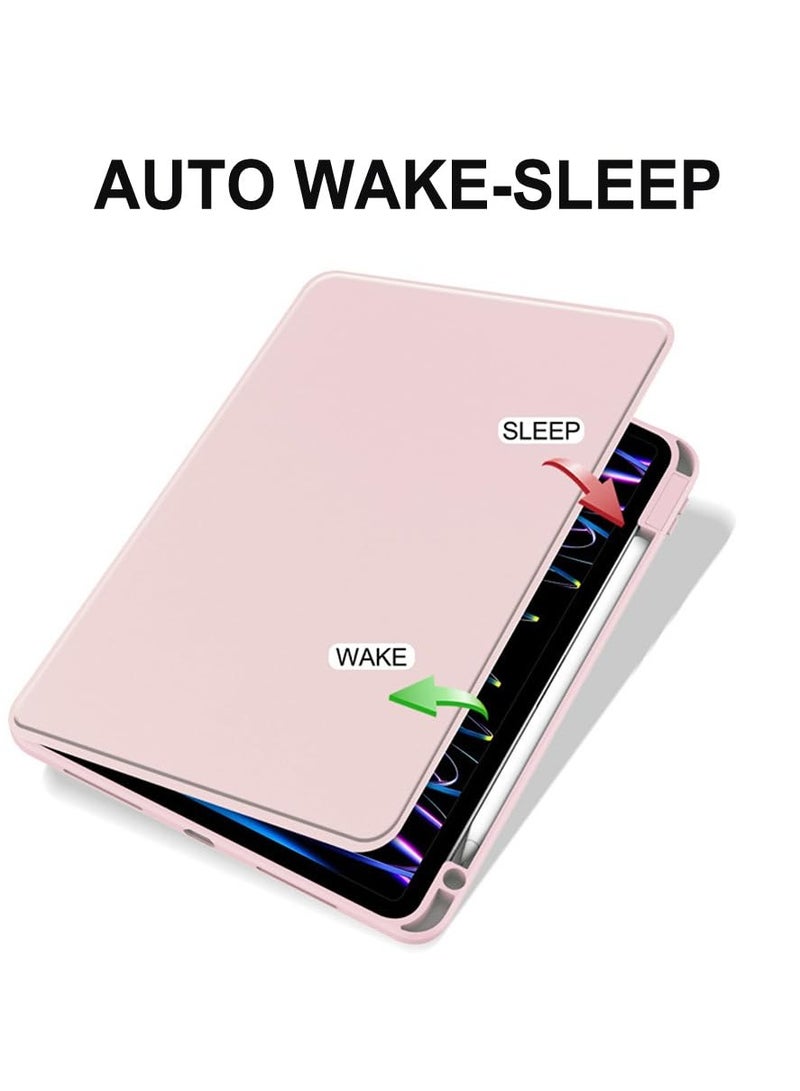 اليشمك Case for Honor Pad X9 11.5 بوصة,حالة الحماية اللوحية,تصميم الدوار 360 درجة من الاكريليك,استيقاظ / نوم تلقائي,جلد ناعم,وردي - Image 3