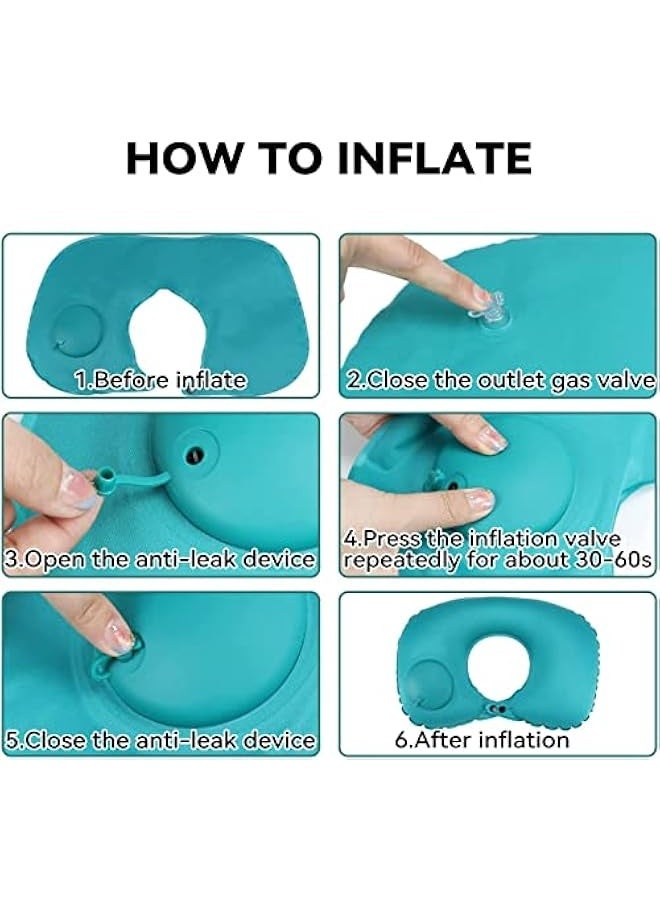 Generic Inflatable Travel Neck Pillow for Airplanes, Cars, and Buses - Ergonomic Portable Support for Office Napping and Hiking, Comfortable Lumbar Support Pillow for Travel and Relaxation - Image 5