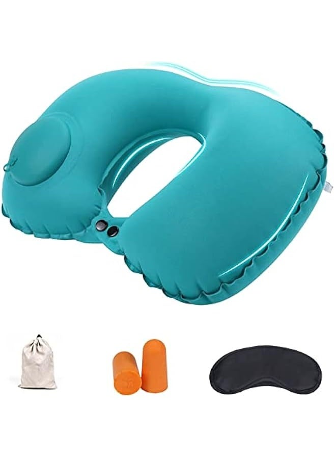 Generic Inflatable Travel Neck Pillow for Airplanes, Cars, and Buses - Ergonomic Portable Support for Office Napping and Hiking, Comfortable Lumbar Support Pillow for Travel and Relaxation - Image 1