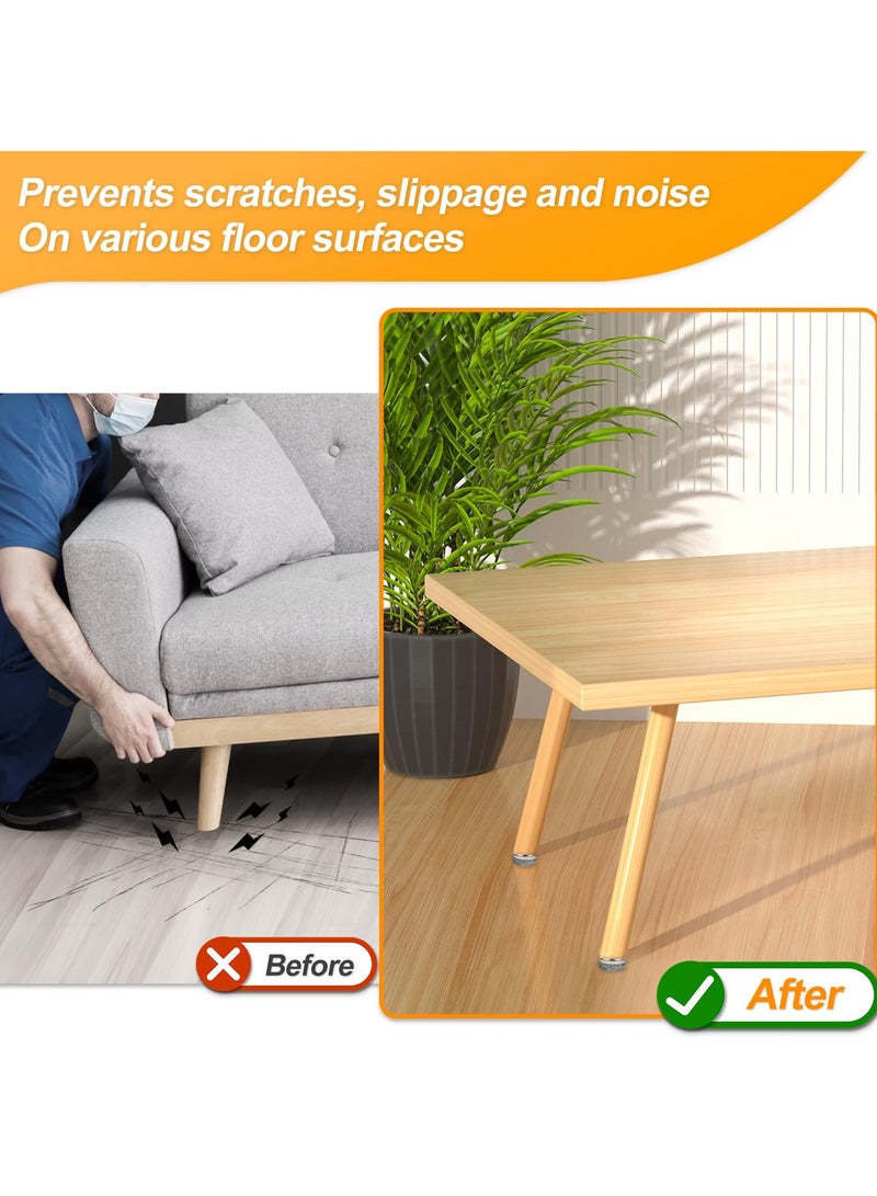 KASTWAVE Felt Glide Screws, 50 Pcs 22mm Diameter Felt Pads for Furniture Feet, Round Chair Leg pads Nail-on Slider Pads for Wooden Furniture Stools Table Leg Feet - Image 5