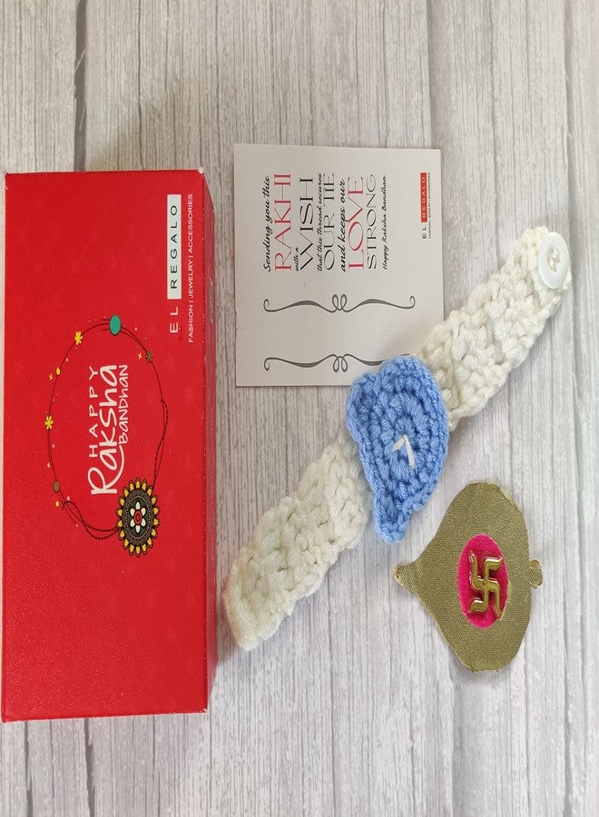 El Regalo 1PC Cute Hand Knitted Unisex Bracelets for Kids/Teens- Unique Adjustable, Soft, Knitted Crochet Bracelets for Babies/Toddlers/Kids/Teens (Blue Watch Band) - Image 4