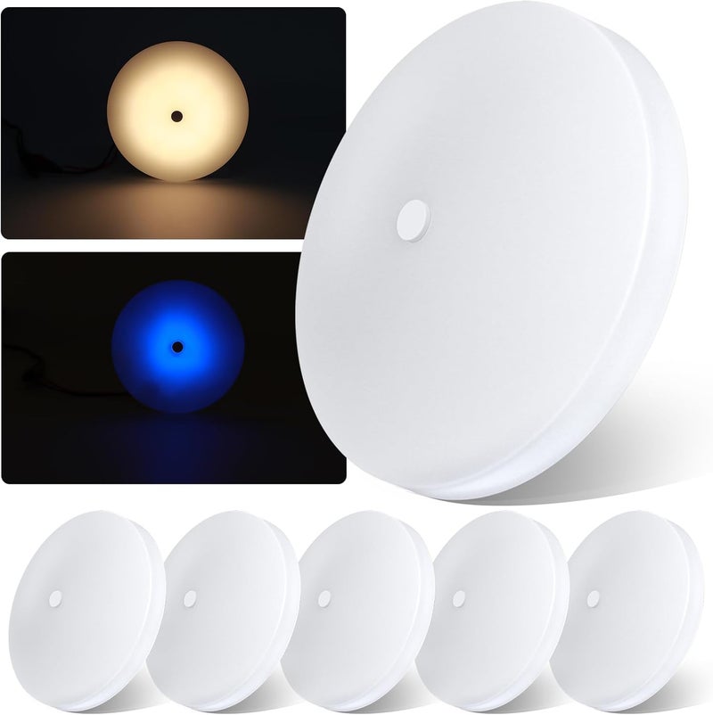 acegoo مصباح سقف LED للعربات المتنقلة من 4.5 بوصة 12 فولت للعربات المتنقلة والقوارب والكرفانات والشاحنات والسيارات، تركيب سطحي CRI90+ عبوة من 6 قطع (3000 كلفن مع ضوء ليلي أزرق) - Image 1