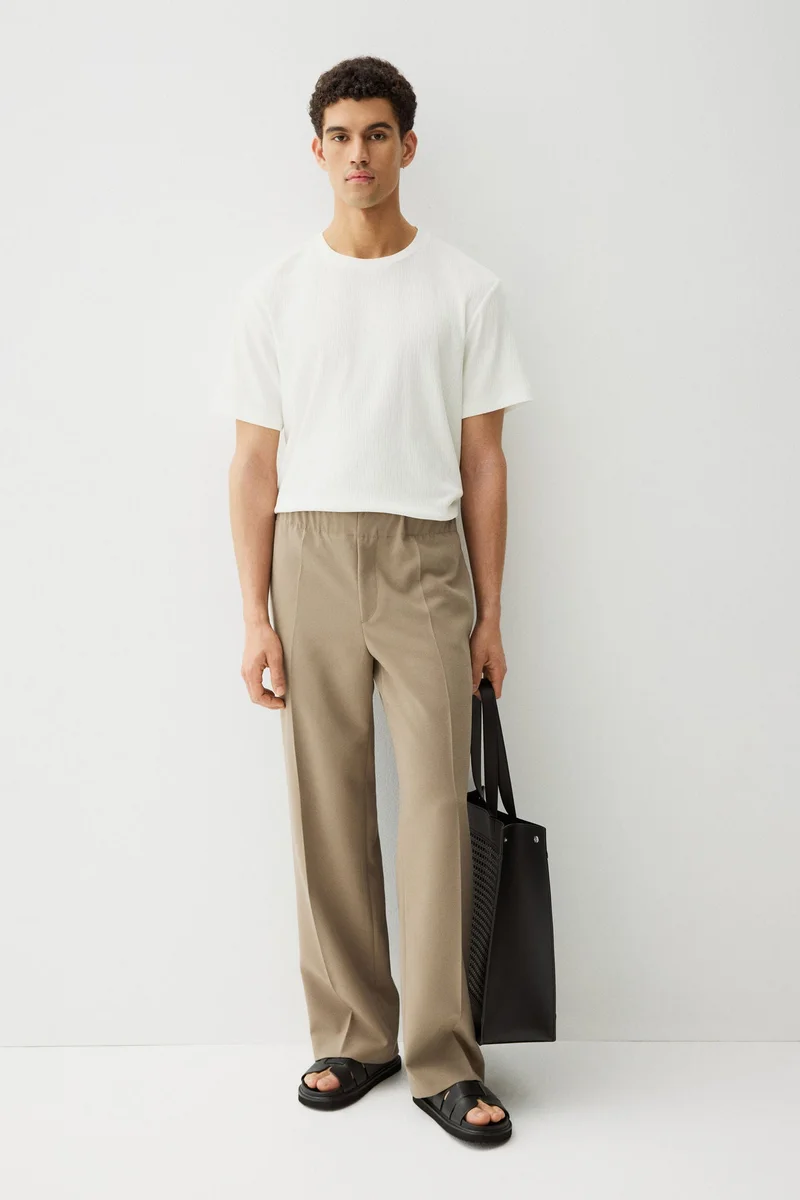 H&M Regular Fit Textured T-shirt