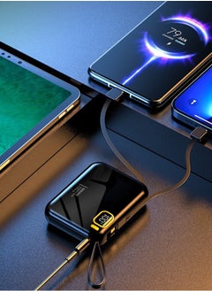 Sumkyle 10000 mAh 22.5W Dual-Wire Fast Charging Portable Mini Power Bank With Type-C And Lightning Output Cables  - Image 4