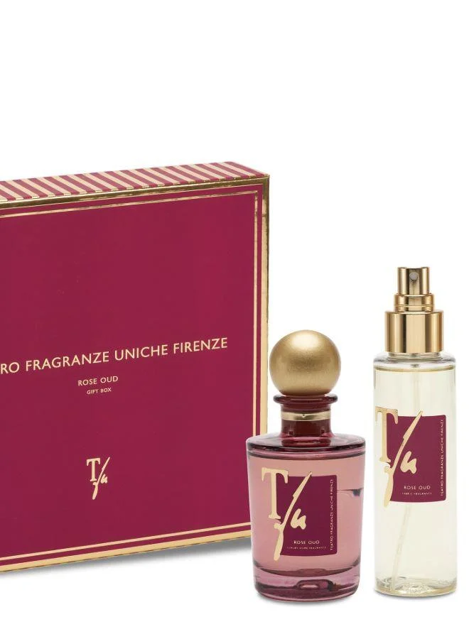 Teatro Rose Oud Gift Box 100ml Diffuser + 100ml Fabric Spray