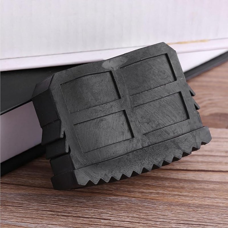 Black Rubber Ladder Feet Pads 2Pcs Non Slip Replacement Treads For Aluminum Ladder - Image 5