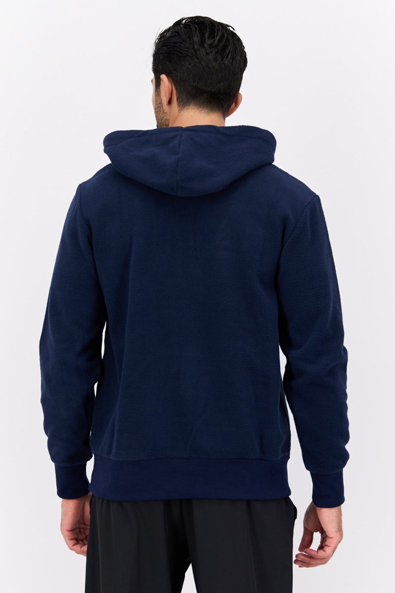 Bench سويت شيرت رياضي للرجال بغطاء رأس مناسب للخارج، أزرق داكن - Image 3